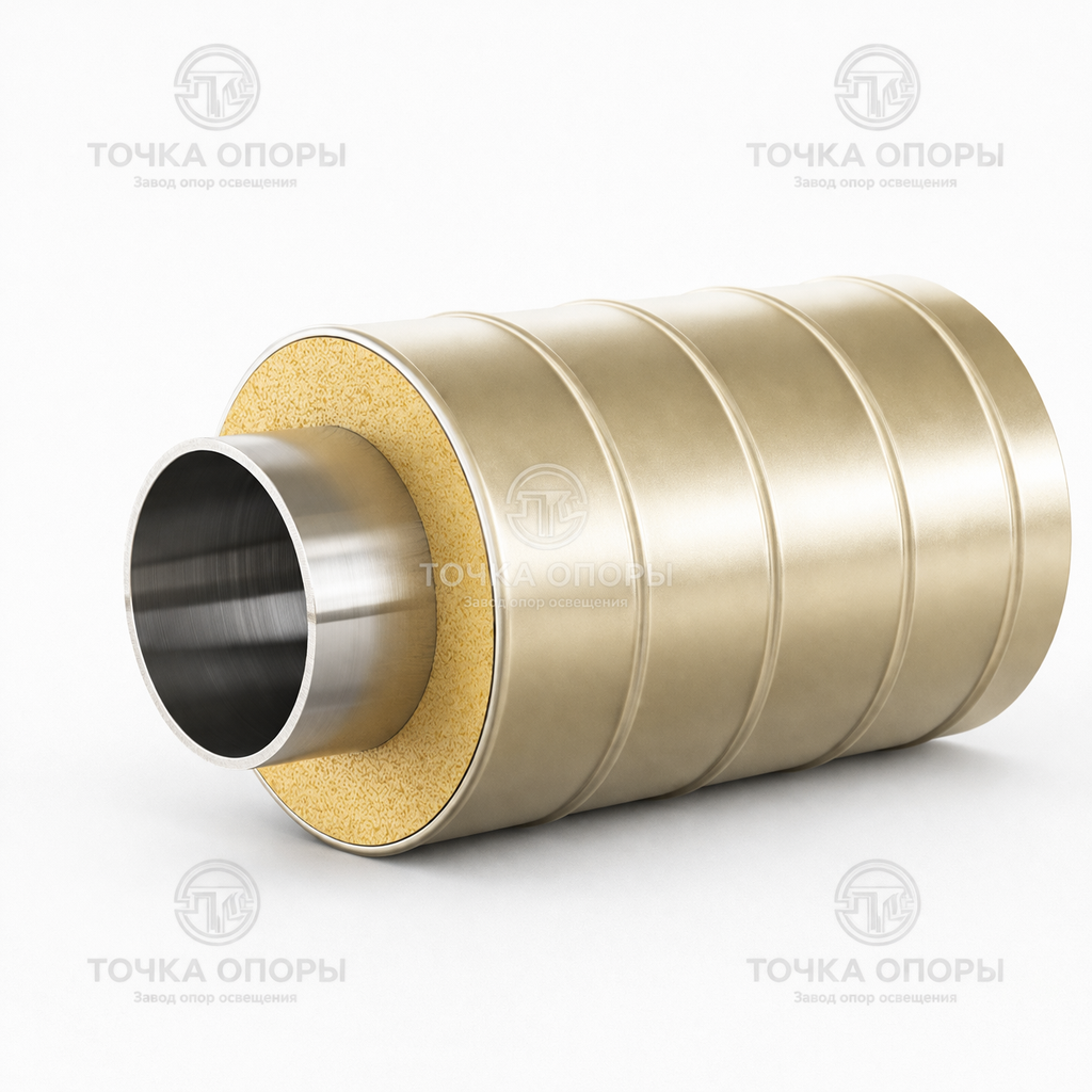 Труба ППУ стальная оболочка 875х720х8 мм ГОСТ 30732-2006